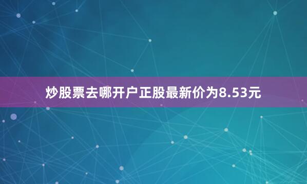 炒股票去哪开户正股最新价为8.53元